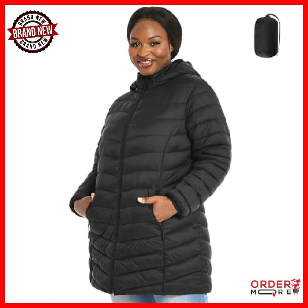 Plus Size Packable Puffer Jacket Lightweight Wint… - image 2